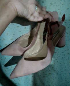 Pink Bow Heels