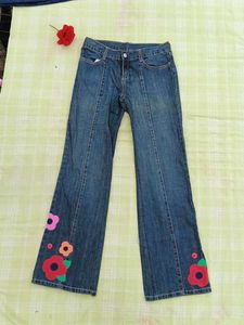 Floral Flare Jeans