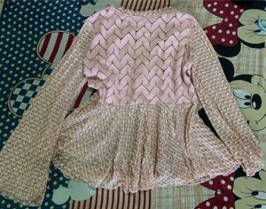 BABY PINK SHORT KURTI TOP