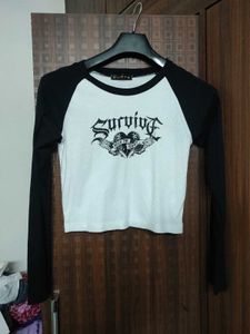 Black & White Long Sleeve Tee