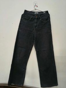 Charcoal Black Women Flared Denim Jeans
