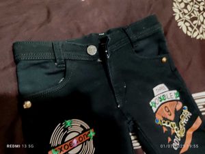Embroidered Graphic Jeans