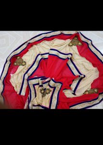 Festive Embellished Royal Blue Indian Outfit