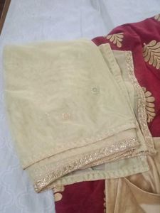 Maroon &amp; Gold Leaf Print Kurti