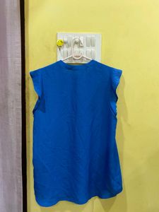 Blue Sleeveless Top Bust Till 38