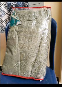 Pastel Greenish Grey Lehnga For Weddings