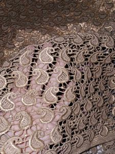 Gold Lace Peplum Top