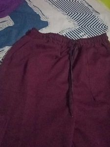 Maroon Casual Pants
