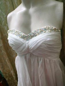White Strapless Party Dress