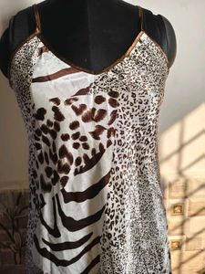 🎊Buy 1, Get 1 Free🎁Animal Print Slip Satin Dress