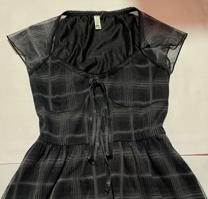 Plaid Fit Flare Mini Dress