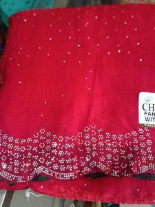 Elegant Red Saree?