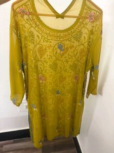 Olive Green Embroidered Tunic