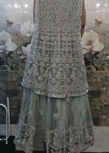 Silver And Grey Evening Gown