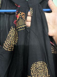Black Halter neck Maxi Kurti/dress