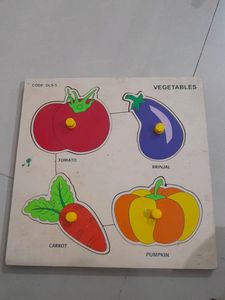 LLittle Genius Wooden Vegetables Matching Toy