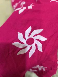 Pink Floral Print Kurta