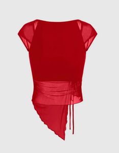 Red Tie Detail Top Little Box