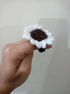 Hand crafted Crochet Sunflower Rubber