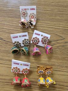 5 Colourful Jhumkas