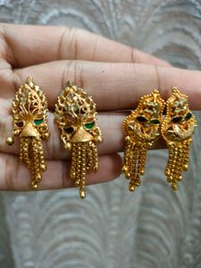 Gold-Plated Earrings Set
