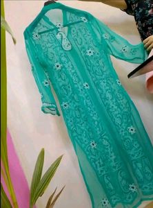 Elegant Embroidered Chikankari Kurta Without Inner