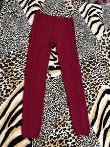 Maroon Woolen Leggings