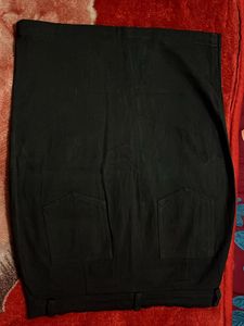 Black Button Down Pencil Skirt
