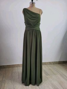 Elegant Olive Green Maxi Dress