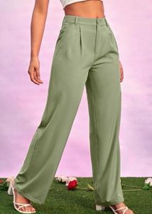 Olive Green Wide Leg Pants