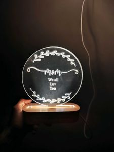 Mom Acrylic LED Night Light