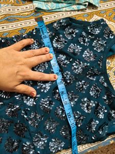Designer Sequence Middi Dress With Coat 6-7 Years