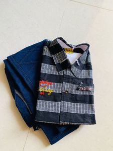 Boy's Shirt & Jeans Set