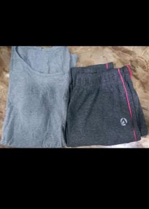 Grey Sleeveless Top N Track Pant