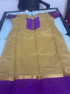 Mustard And Violet Kurthi