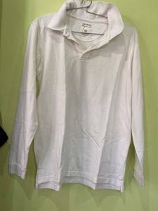 Unisex White Polo T Shirt