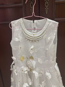 Girls&#39; White Floral Dress