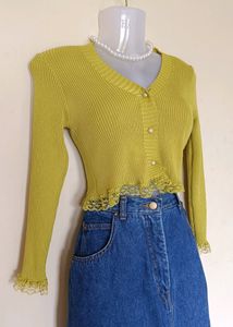 Lime Green Korean Top