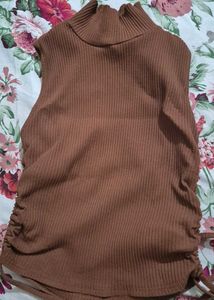 Ribbed Mock Neck Tank Top