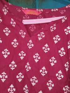 Pink Printed Short Sleeve Dress