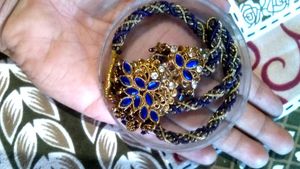 Blue &amp; Necklace &amp; Red Earing &amp; Ring 💍