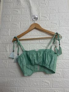 Green Tie-Up Bralette