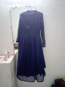 Elegant Navy Blue Anarkali Dress