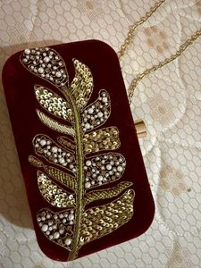 Anouk Embroidered Box Clutch