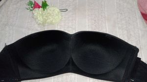 full cover Black Strapless Bra