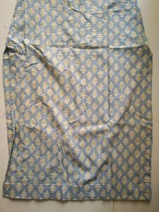 Grey Cotton Suit With Pant Plazzo &amp; Dupatta