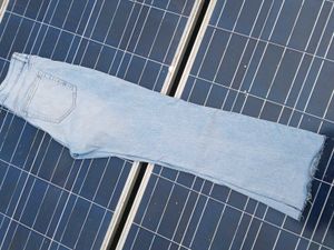 Light Wash Raw Hem Jeans