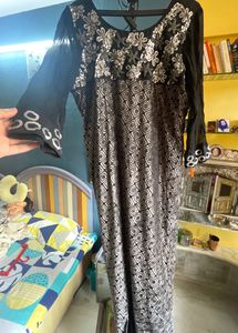 Embroided split cut Gown for every occasion