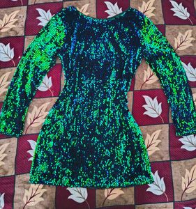❤️‍🔥Green V Back Sequin Party Dress❤️‍🔥