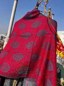 Pashmina Red Embroidered Stole